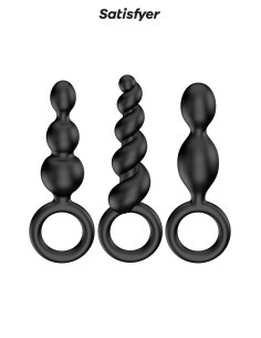 Set de 3 plugs noirs Booty Call - Satisfyer 2