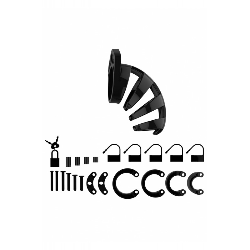 Cage de chasteté 9cm ManCage 02 noir Cage de chasteté 9cm ManCage 02 noir