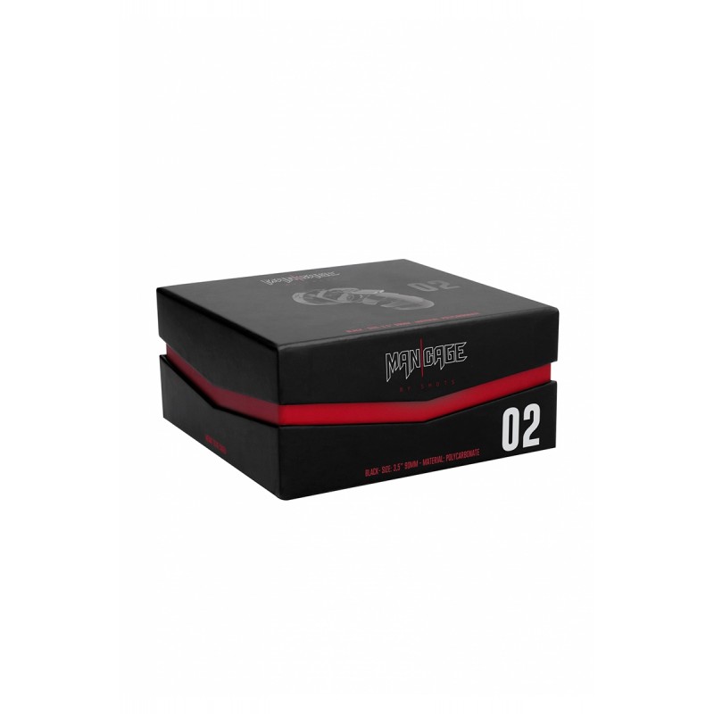 Cage de chasteté 9cm ManCage 02 noir Cage de chasteté 9cm ManCage 02 noir