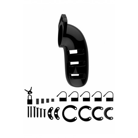 Cage de chasteté 14cm ManCage 06 noir Cage de chasteté 14cm ManCage 06 noir
