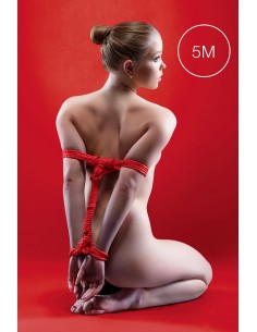 Corde de bondage Japonais 5m rouge - Ouch 2