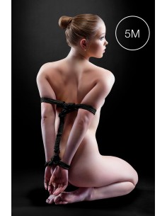 Corde de bondage Japonais 5m noire - Ouch 2