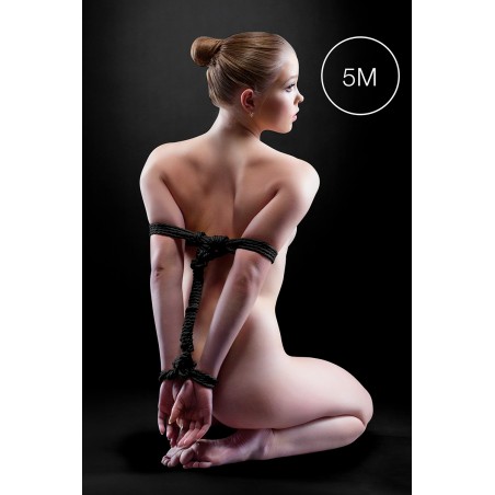 Corde de bondage Japonais 5m noire - Ouch Corde de bondage Japonais 5m noire - Ouch