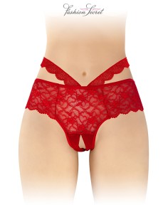 Culotte ouverte rouge Marie - Fashion Secret