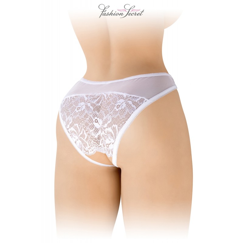 Tanga blanc ouvert Ava - Fashion Secret Tanga blanc ouvert Ava - Fashion Secret