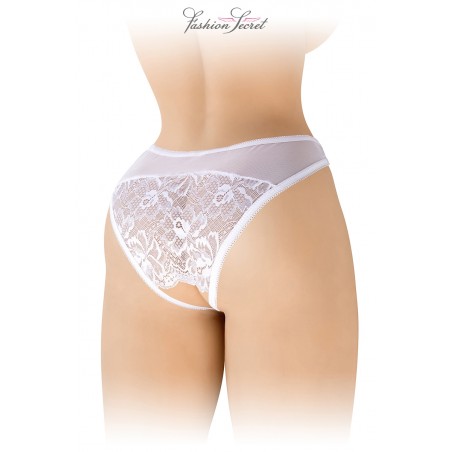 Tanga blanc ouvert Ava - Fashion Secret Tanga blanc ouvert Ava - Fashion Secret