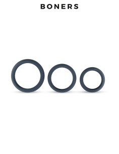 Kit de 3 anneaux de pénis larges - Boners 2