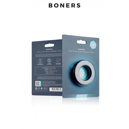 Anneau pénien silicone et acier - Boners Anneau pénien silicone et acier - Boners