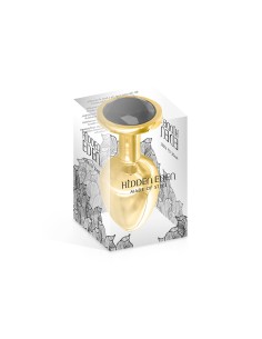 Plug bijou aluminium or et noir M - Hidden Eden 2