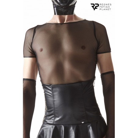 T-shirt en résille noire - Regnes T-shirt en résille noire - Regnes