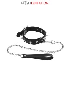 Collier à pointes & laisse - Fetish Tentation