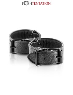 Menottes simili cuir ajustables - Fetish Tentation 2