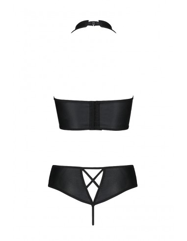 Bustier et string faux cuir Nancy - Passion Bustier et string faux cuir Nancy - Passion