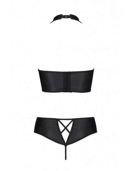 Bustier et string faux cuir Nancy - Passion Bustier et string faux cuir Nancy - Passion