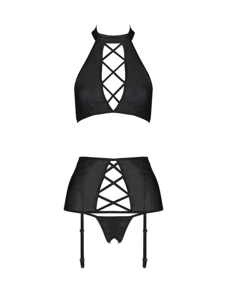 Ensemble sexy faux cuir Nancy - Passion Ensemble sexy faux cuir Nancy - Passion