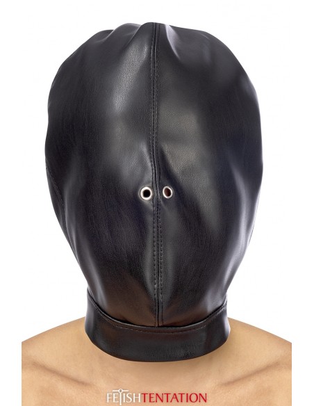 Cagoule BDSM fermée simili cuir - Fetish Tentation Cagoule BDSM fermée simili cuir - Fetish Tentation