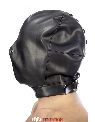 Cagoule BDSM fermée simili cuir - Fetish Tentation Cagoule BDSM fermée simili cuir - Fetish Tentation