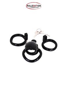 Cage de chasteté ABS noire - Malesation 2