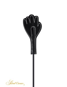 Mini cravache main avec plumes noires - Sweet Caress 2