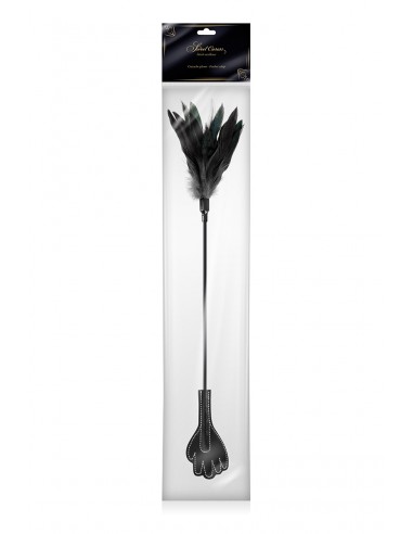Mini cravache main avec plumes noires - Sweet Caress Mini cravache main avec plumes noires - Sweet Caress