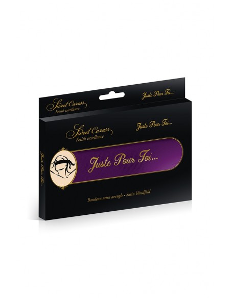 Bandeau BDSM satin pourpre - Sweet Caress Bandeau BDSM satin pourpre - Sweet Caress