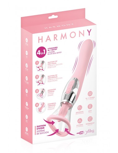 Stimulateur 4 en 1 Harmony rose - Yoba