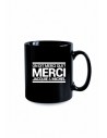 Mug noir J&M - On dit merci qui ?