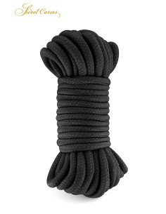 Corde de bondage noire 10m - Sweet Caress