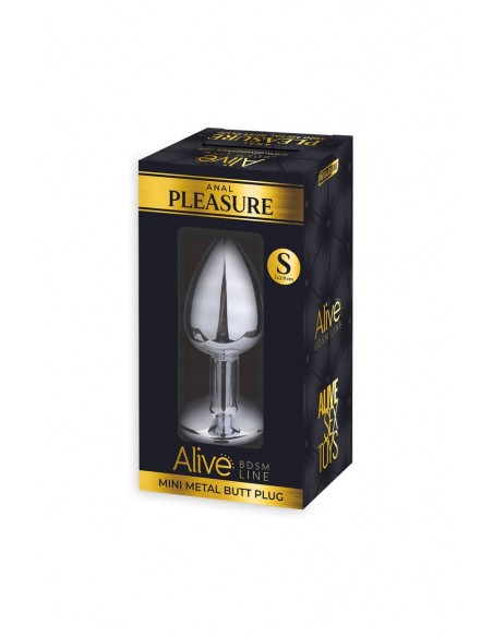 Plug métal bijou transparent S - Alive