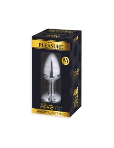 Plug métal bijou bleu M - Alive 2