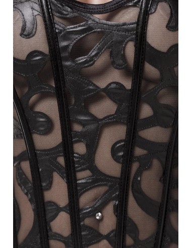 Corset bustier à jarretelles - Grey Velvet