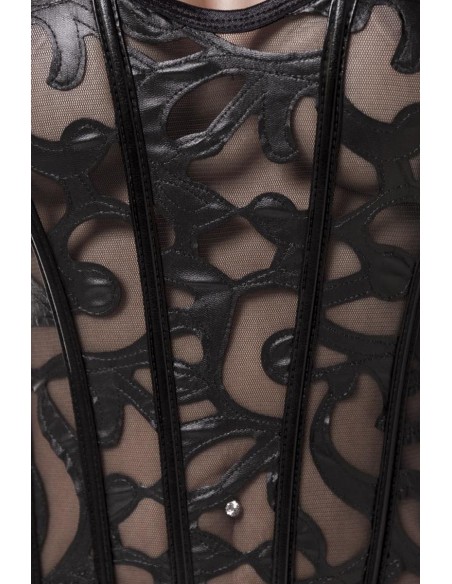 Corset bustier à jarretelles - Grey Velvet