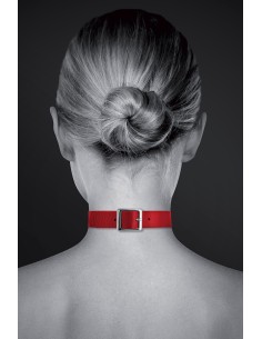 Collier Fetish rouge avec anneau - Bijoux Pour Toi 2