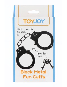Menottes métal noires - Toy Joy 2